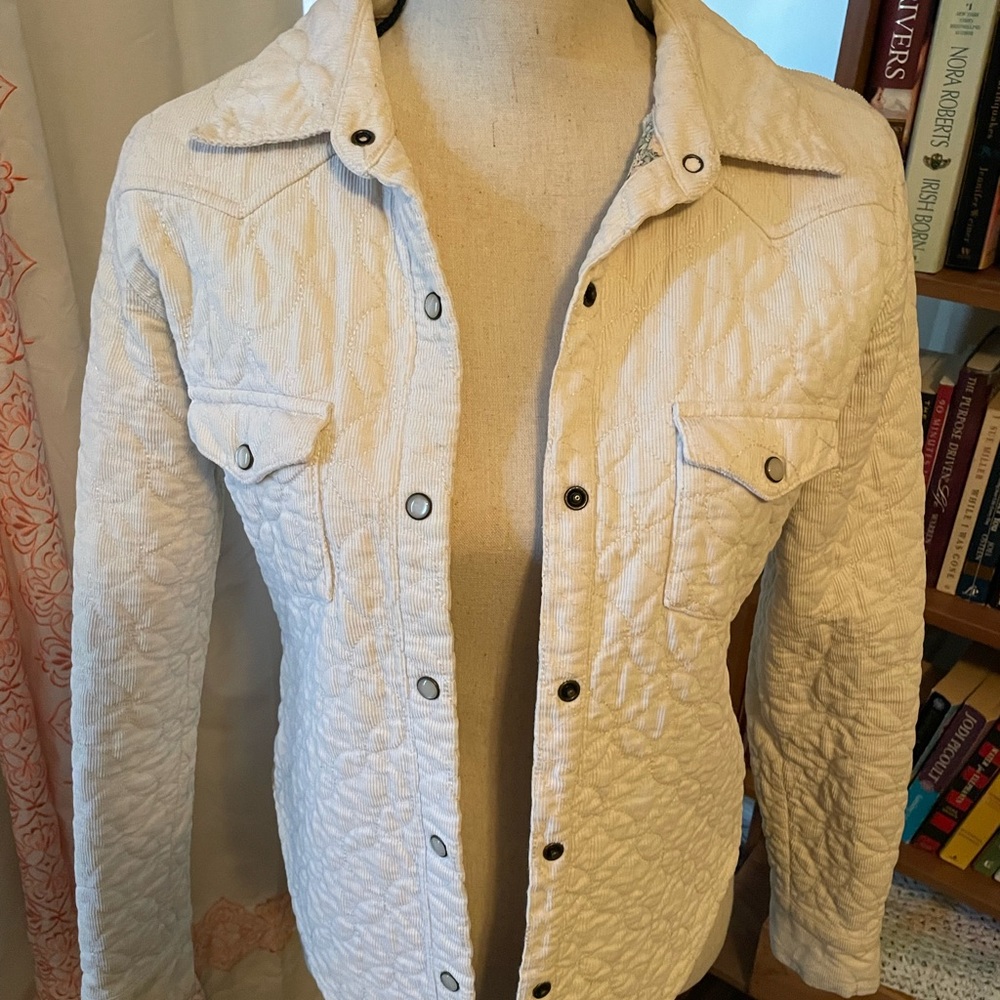 Odille quilted snap shirt jacket